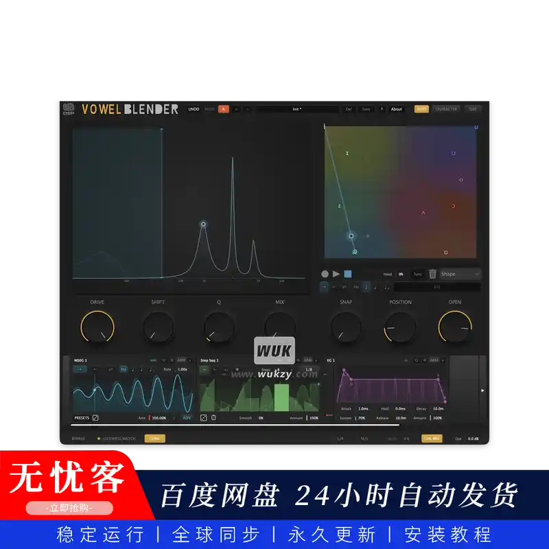 效果	UB DSP Vowel Blender（元音滤波效果器）（W）