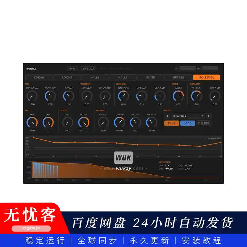 插件	OTODESK Ambience（空间环境混响插件）（W）
