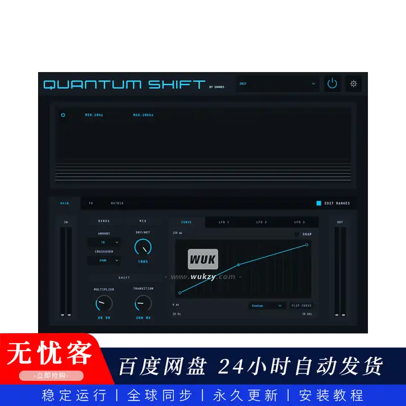 效果	sharkstunes Quantum Shift（多频段延迟多效果插件）(W)
