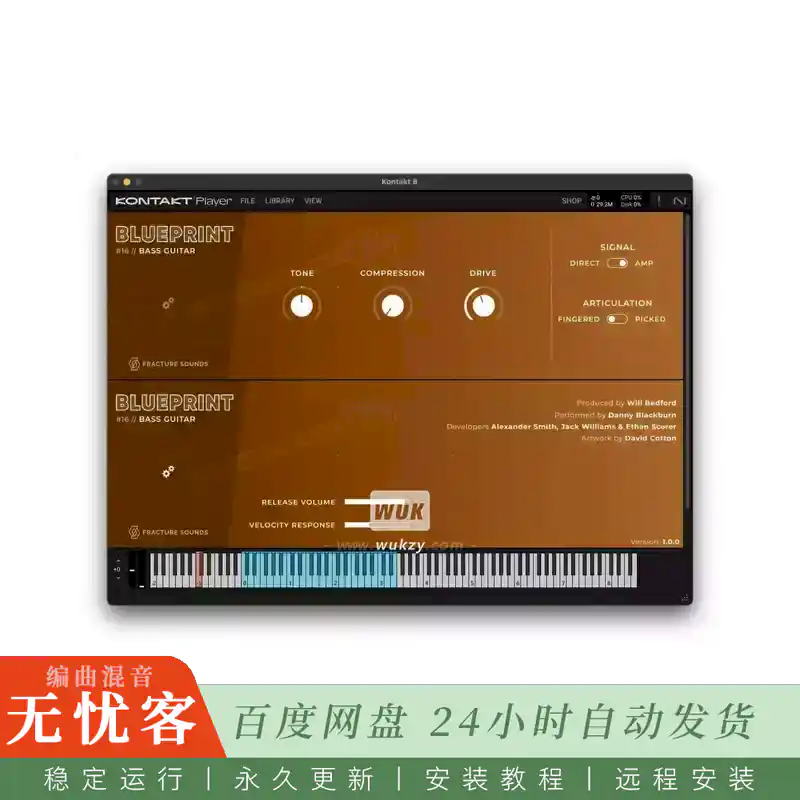 KTK	Fracture Sounds Blueprint Bass Guitar（Fender Precision Bass）[FREE]@精准贝斯音色库（Kontakt）-13