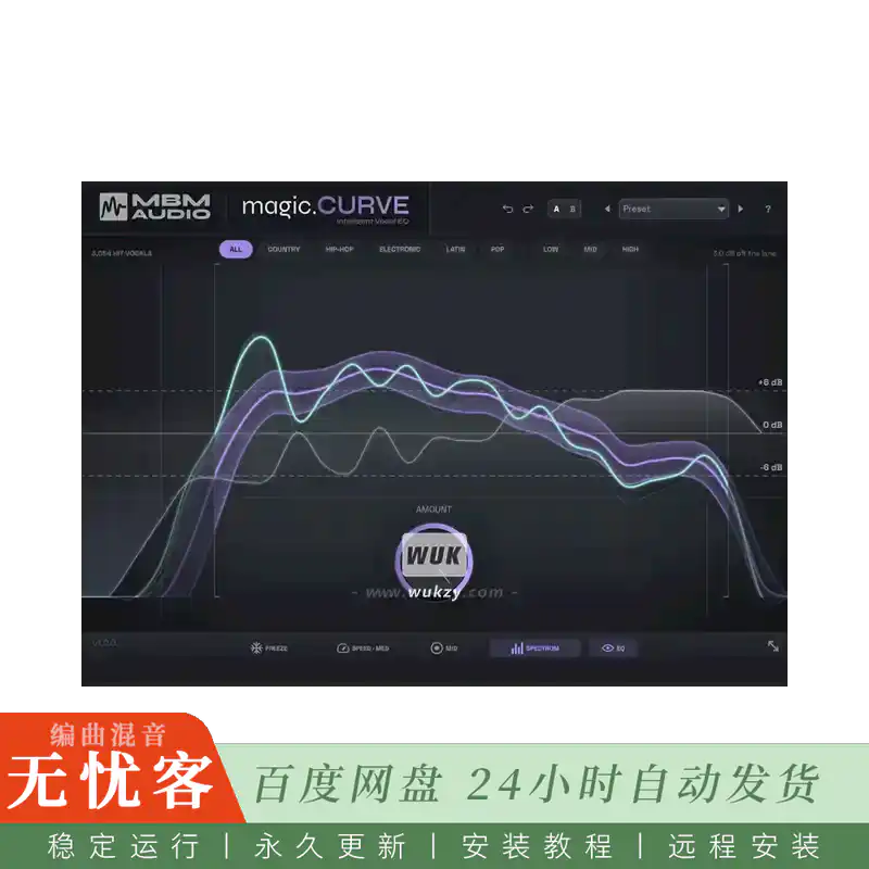 效果	Music By Mattie magic.CURVE@自动人声均衡（Win+Mac）