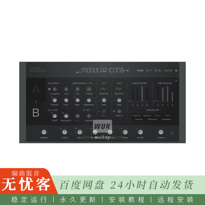 KTK	Native Instruments Modular Icons v2@经典模块合成器合集二代（Kontakt）