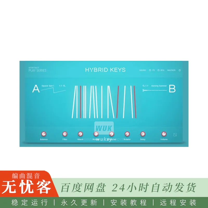 KTK	Native Instruments Play Series Hybrid Keys@钢琴合成混合键音库（Kontakt）