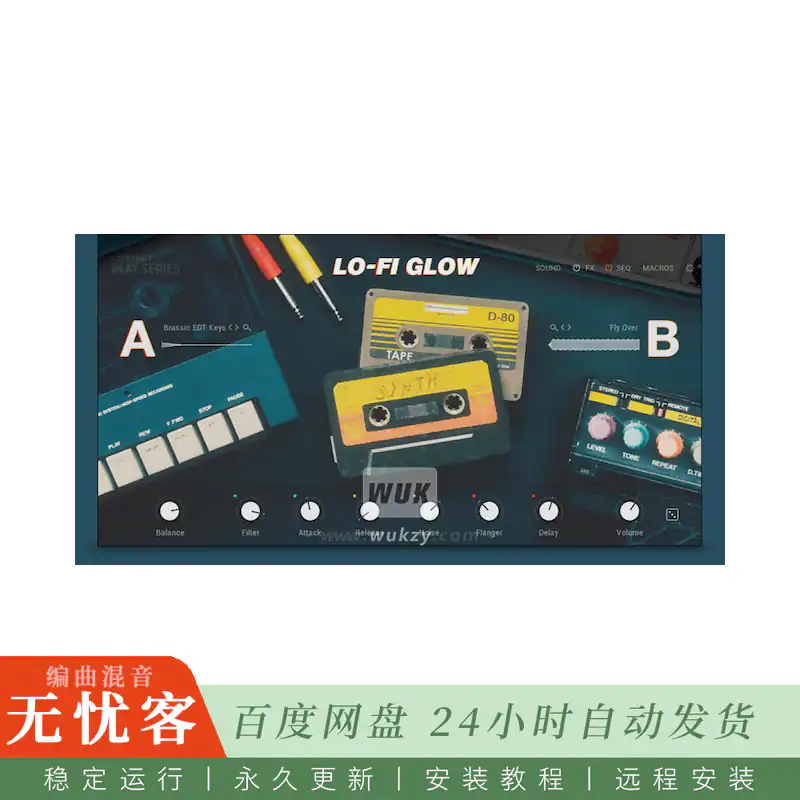 KTK	Native Instruments Play Series Lo-Fi Glow@温暖复古低保真氛围库（Kontakt）