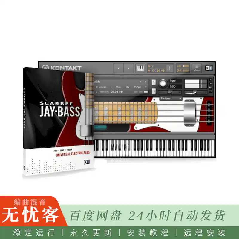 KTK	Native Instruments Scarbee Jay-Bass@Fender J贝斯（Kontakt）