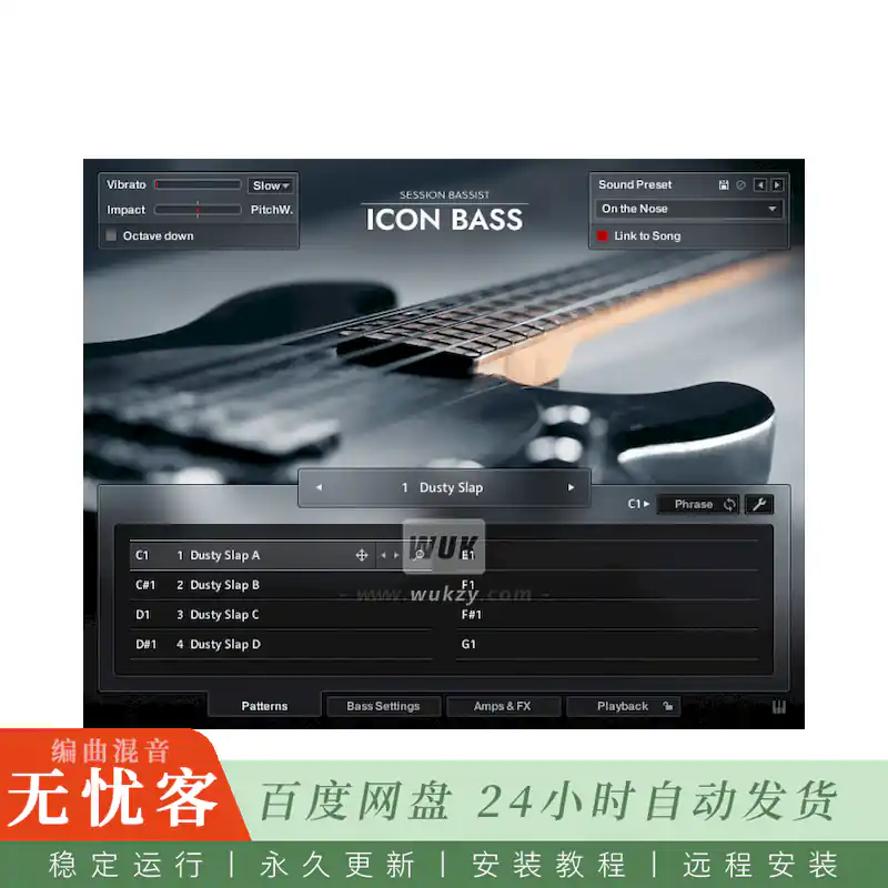 KTK	Native Instruments Session Bassist Icon Bass@摇滚主动电路贝斯（Kontakt）