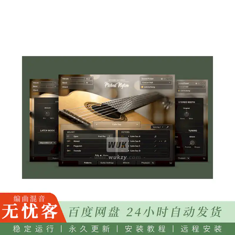 KTK	Native Instruments Session Guitarist Picked Nylon@尼龙弦指弹吉他音源（Kontakt）
