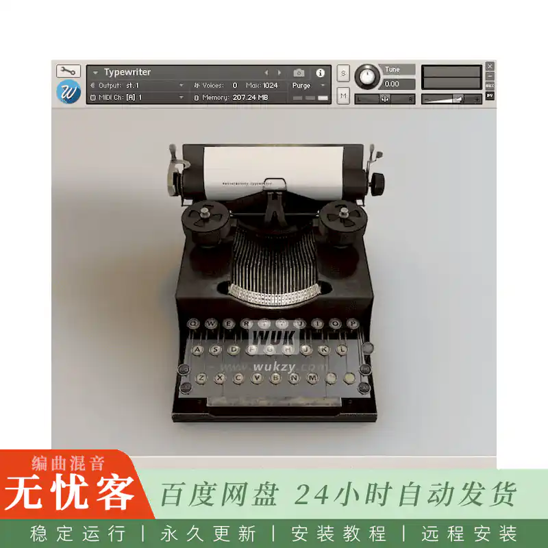 KTK	Wavesfactory Typewriter@打字机氛围音效库（Kontakt-B）