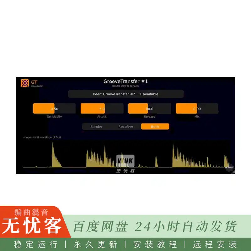 效果	XeniAudio GrooveTransfer@跨轨律动转移传输插件（Win+Mac）