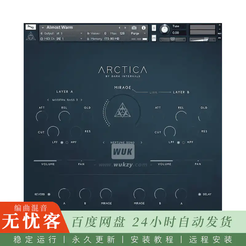 KTK	Dark Intervals ARCTICA@冰冷合成铺底与氛围无人机音色（Kontakt）-7096MB