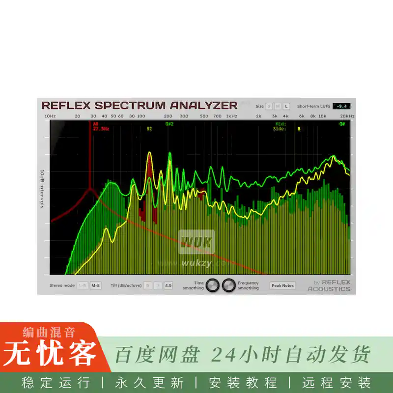 工具	Reflex Acoustics Spectrum Analyzer@实时频谱分析仪（Win+Mac）