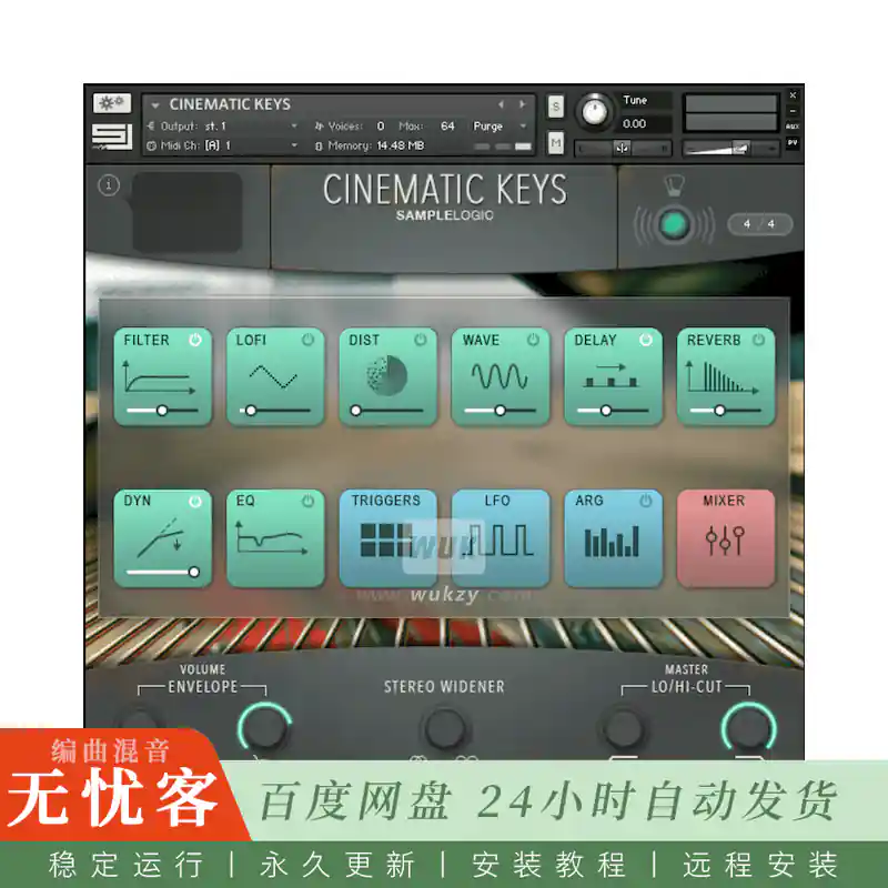 KTK	Sample Logic Cinematic Keys@850+传统与破坏性键盘采样（Kontakt）