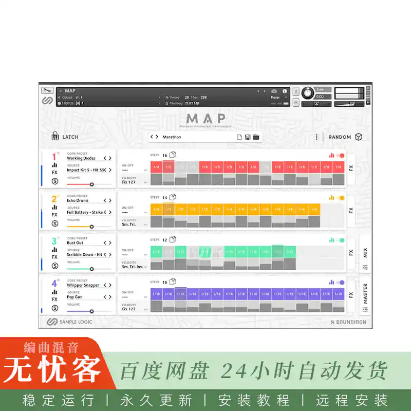 KTK	Sample Logic Modern Animated Percussion@现代动画风格打击乐音源（Kontakt）