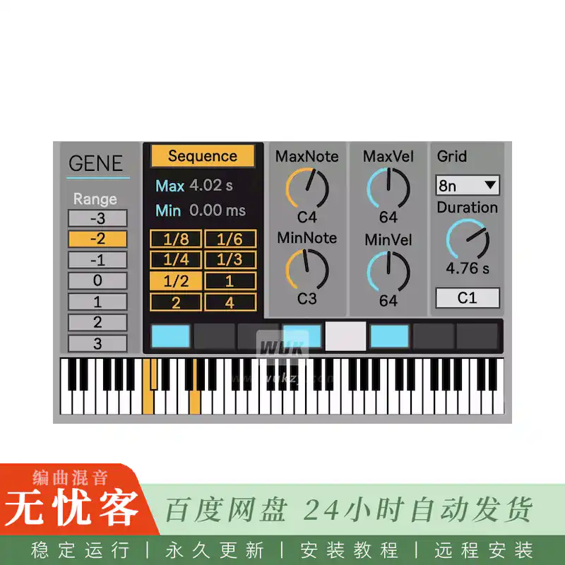M4L	Akihiko Matsumoto Ableton GENE@音高平等场生成式MIDI音序器
