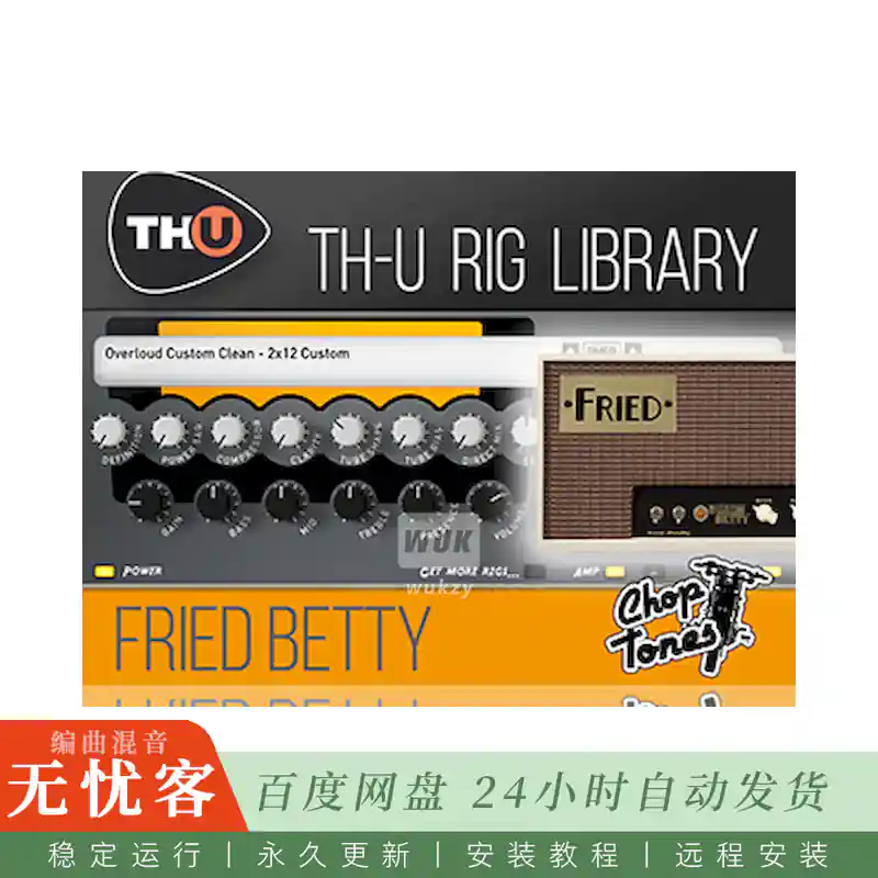 采样	Overloud Choptones Fried Betty Rig Library@还原Friedman Buxom Betty搭配6L6后级的声音，95个Rig