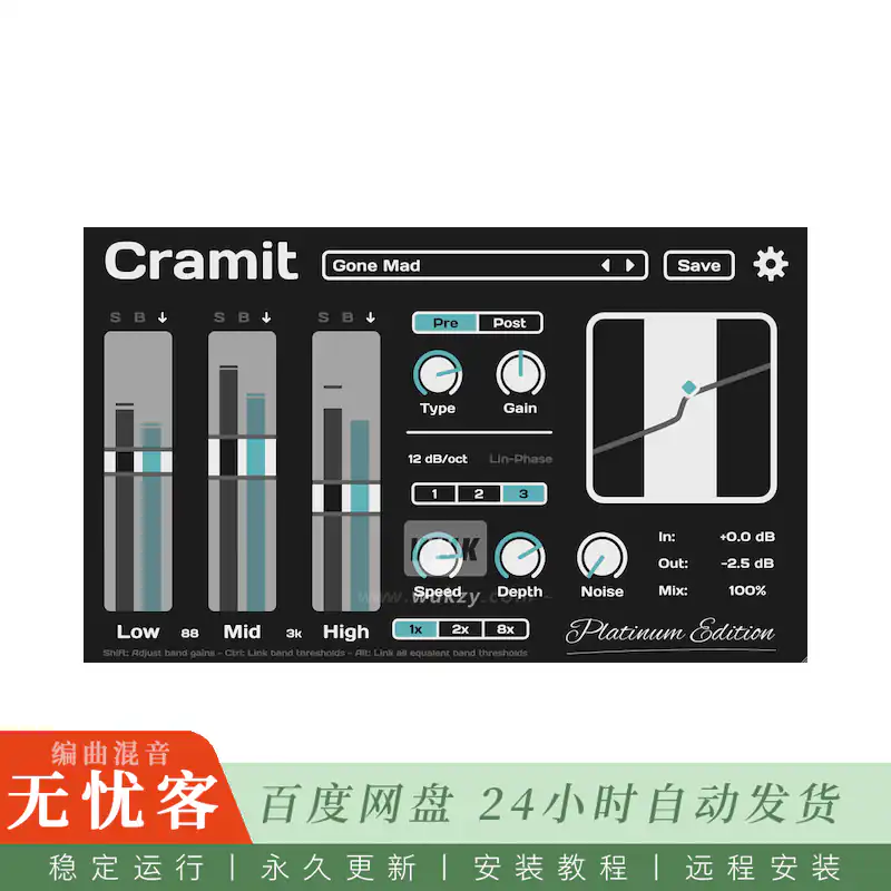 效果	Sixth Sample Cramit@三频段OTT压缩与七种失真（Win+Mac）