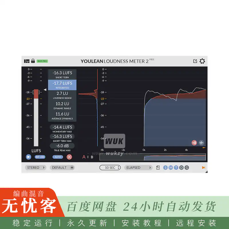 工具	Youlean Loudness Meter 2@精准响度与动态范围分析（Win+Mac）