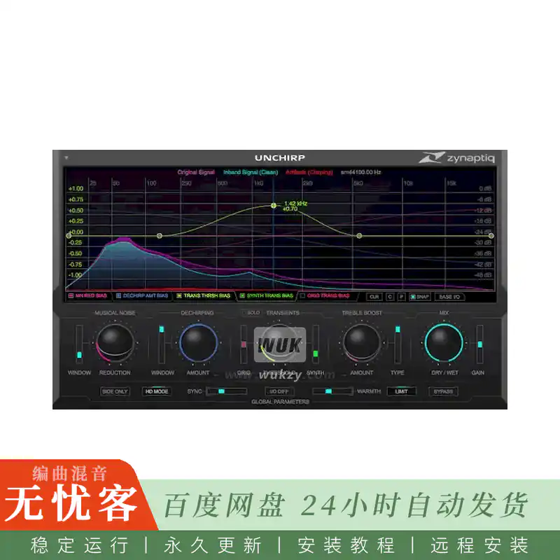 效果	Zynaptiq Unchirp@射频杂音消除（Win+Mac）