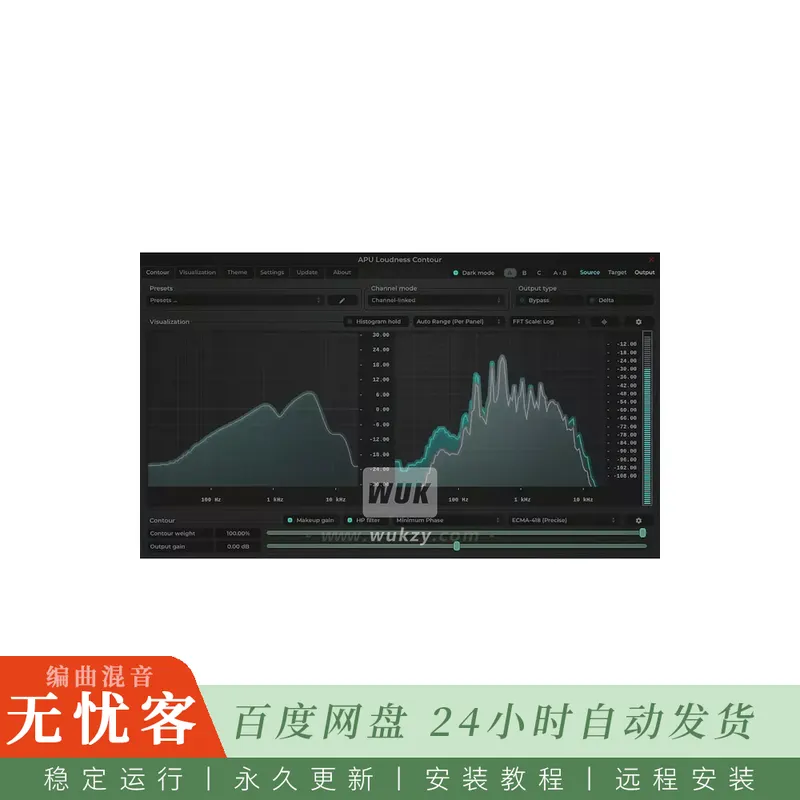 APU Software APU Loudness Contour@等响度曲线滤波插件（Mac）