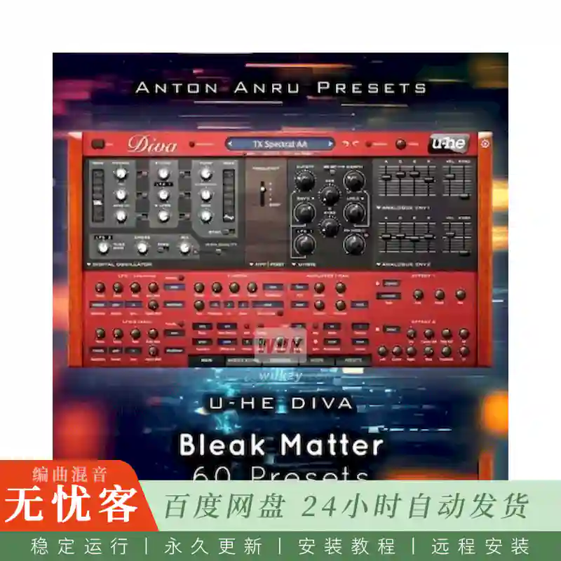 Anton Anru U-He Diva Bleak Matter@60种暗黑氛围电子音色预设