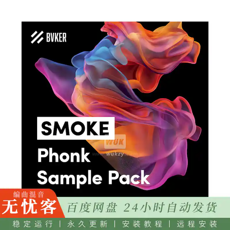 BVKER Smoke Phonk Sample Pack WAV MiDi Serum Presets@Phonk风格采样Serum预设包