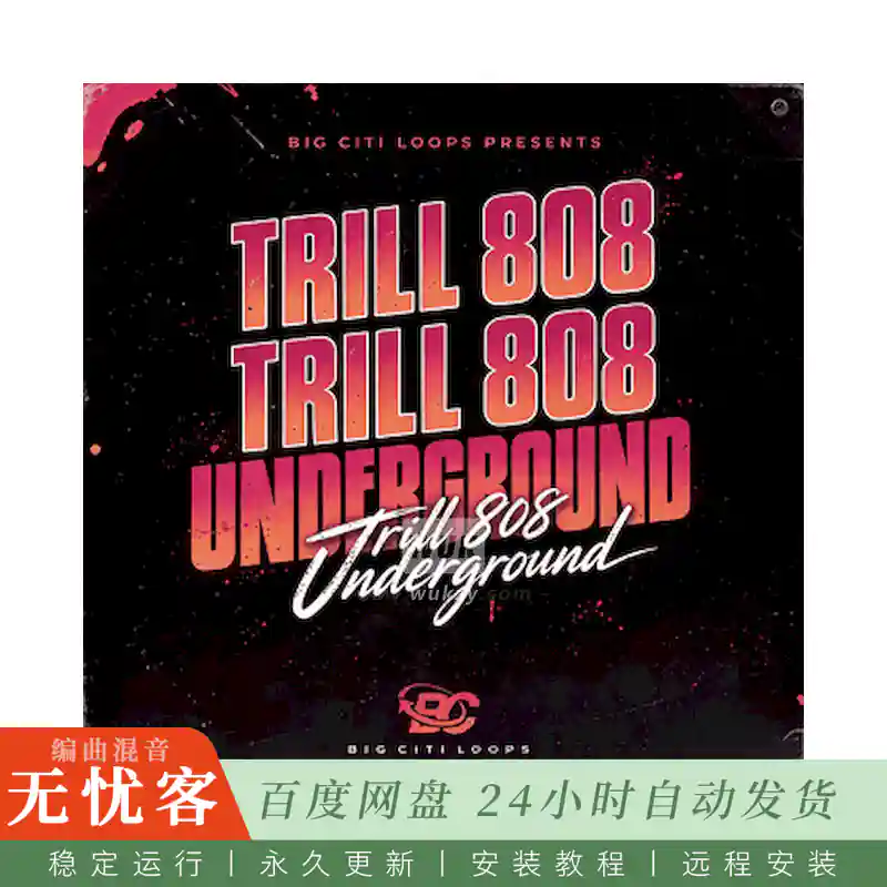 Big Citi Loops Trill 808 Underground@地下黑胶风格808陷阱采样