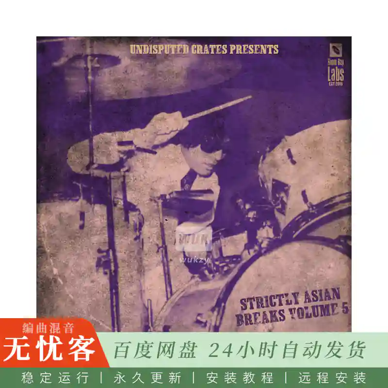 Boom Bap Labs Undisputed Crates Strictly Asian Breaks 6@20个未处理且清脆的亚洲稀有鼓组碎拍