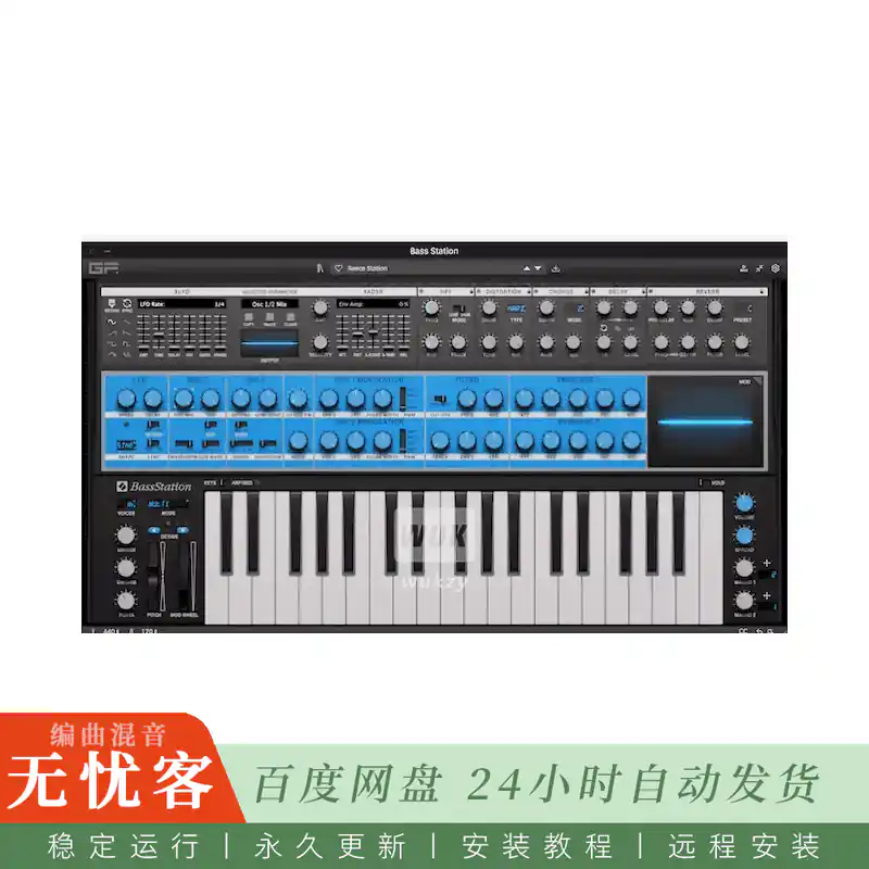 GForce Software Novation Bass Station@1993年经典贝斯合成器建模（Mac）