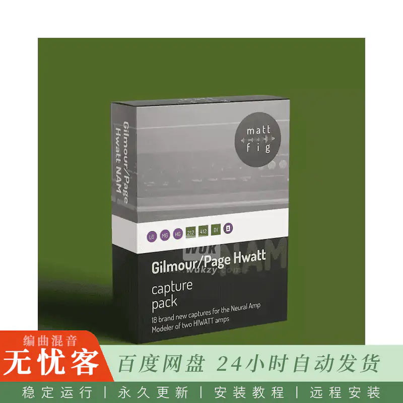 MATT Fig GilmourPage HWatt NAM Capture Pack@Hiwatt DR103与Custom 50音色捕获