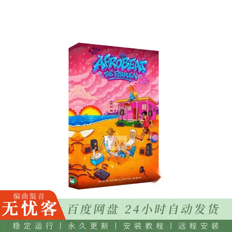 MidiLatino The Afrobeat Bundle WAV MIDI@非洲节拍鼓组与旋律素材