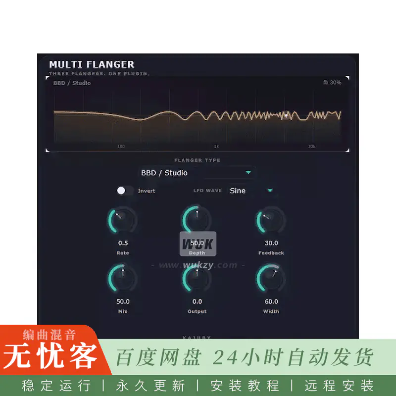 Rouven Kajuby Dahlen Multi Flanger@多模式镶边与磁带摇摆调制效果器（Win）