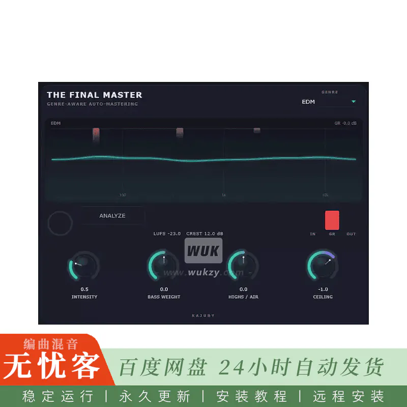 效果	Rouven Kajuby The Final Master@AI智能母带处理工具（Win）