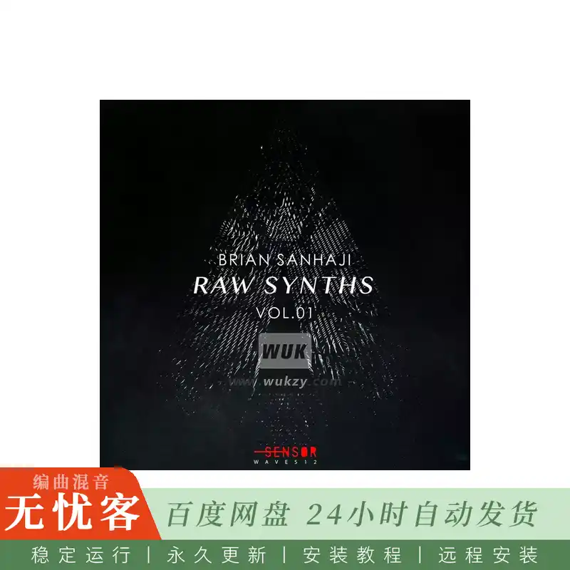 Sensor Waves Raw Synths Vol.1 By Brian Sanhaji WAV@无立体声处理的模拟合成器循环