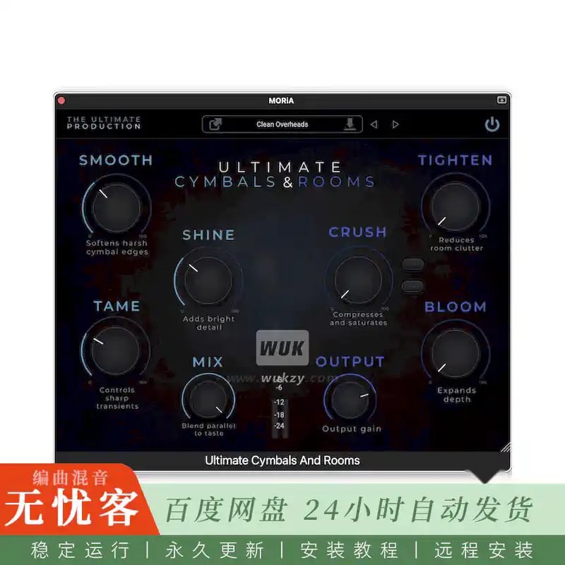 The Ultimate Production Ultimate Cymbals And Rooms@镲片与房间麦克风处理插件（Mac）