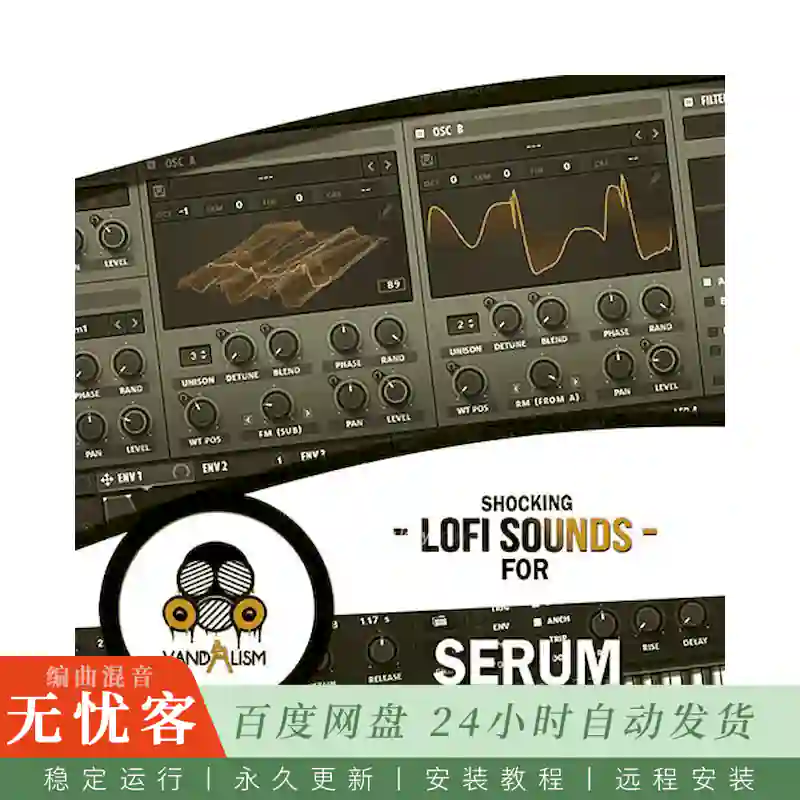 Vandalism Shocking Lo-Fi Sounds For Serum WAV MIDI Serum-DECiBEL@Serum合成器低保真氛围预设